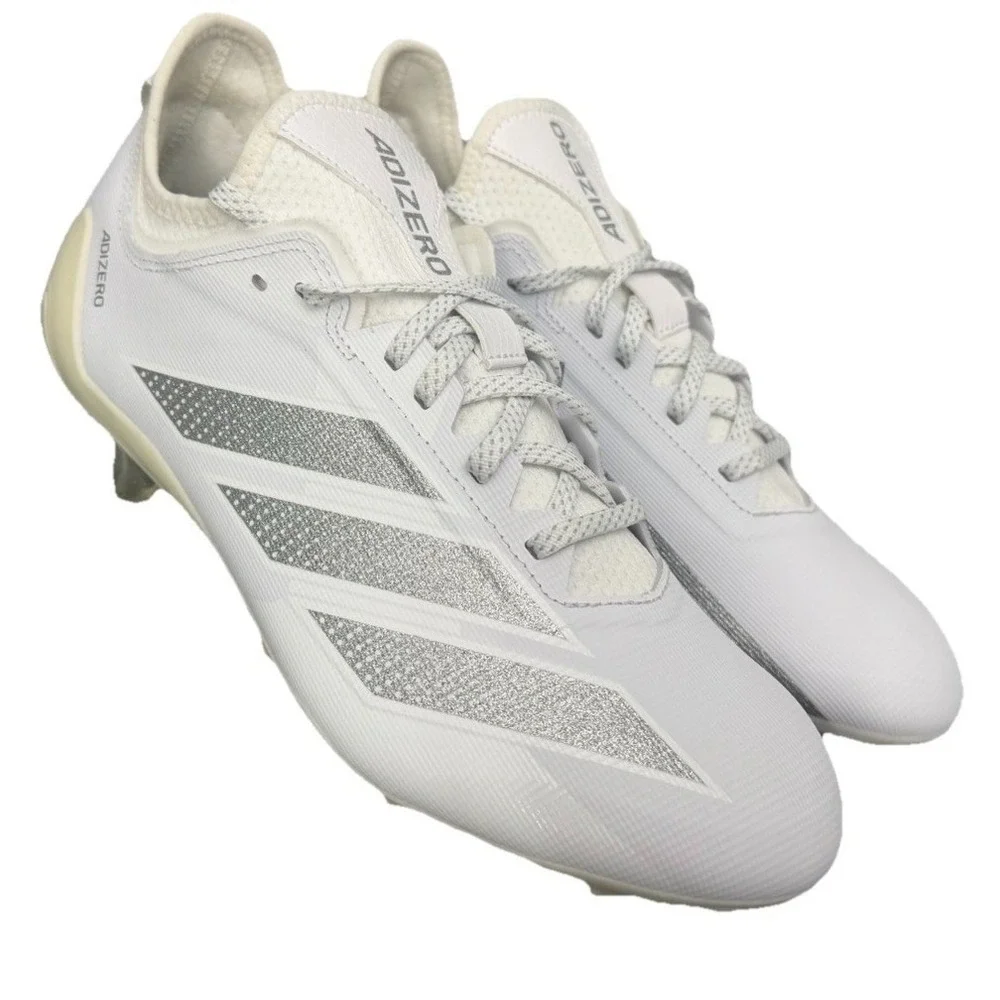 Adidas Men's Adizero White Silver Electric.1 Football Soccer Cleats Size 11 New